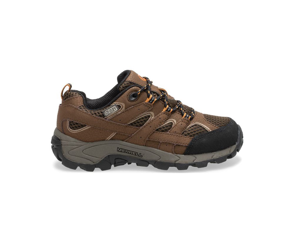 Merrell Hiking Shoes Brown - Moab 2 Low Lace Waterproof Sneaker - Kids 12FEIXLCP